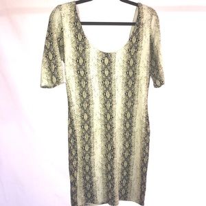 Snakeprint Bebe Bodycon Dress